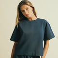BASIC BAGGY TOP COTTON - DARK BLUE 02