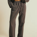 BASIC BAGGY PANTS COTTON - BROWN 02