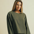 BASIC BAGGY LONGSLEEVE COTTON - ARMY GREEN 02