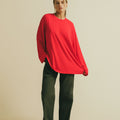 OVERSIZED LONGSLEEVE MODAL - RED