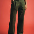 TIMELESS COTTON TROUSERS - ARMY GREEN
