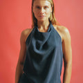 THE BACKLESS TOP CUPRO - NAVY 03