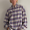 BIG BOY BLOUSE - FLANEL CHECKER WHITE